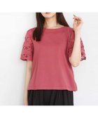 【エムケイ ミッシェルクラン/MK MICHEL KLEIN】のバテンレース袖五分袖カットソー/UVカット/接触冷感/洗える 人気、トレンドファッション・服の通販 founy(ファニー) ファッション Fashion レディースファッション Fashion for Women トップス・カットソー Cut & Sew Tops カットソー・ベーシックTシャツ Cut-and-Sewn Tops / Stretch Tees & Basics カットソー Cut and Sewn Top スリット Slit, Slit Detail スリーブ Sleeve, Long Sleeve / Short Sleeve ボトム Bottoms, Lower Wear ボーダー Border, Stripe レース Lace, Lace Fabric 冬 Winter / This Winter 夏 Summer 春 Spring 洗える Machine Washable 秋 Autumn thumbnail ピンク|ID: prp329100004629177 ipo3291000000033551012