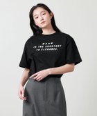 【ユナイテッドアローズ/UNITED ARROWS】のMARW UNITED ARROWS プリント Tシャツ 人気、トレンドファッション・服の通販 founy(ファニー) ファッション Fashion レディースファッション Fashion for Women トップス・カットソー Cut & Sew Tops シャツ・ブラウス・オフィスカジュアル Elegant Blouses & Button-Ups ロングTシャツ・Tシャツ Longline T-Shirts & Tees インナー Innerwear ジャケット Jacket, Outerwear 定番 Standard, Basic Item 人気 Popular, Best Seller プリント Print, Printed Pattern ビジネス 仕事 通勤 Business / Work / Commuting thumbnail BLACK|ID: prp329100004629186 ipo3291000000033283829