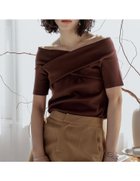 【リエディ/Re:EDIT】の2WAYオフショルクロストップス 人気、トレンドファッション・服の通販 founy(ファニー) ファッション Fashion レディースファッション Fashion for Women トップス・カットソー Cut & Sew Tops おすすめ Recommended / Our Picks エレガント 上品 Elegant カットソー Cut and Sewn Top デニム Denim, Jeans Material フロント Front, Front Design thumbnail ブラウン|ID: prp329100004629206 ipo3291000000033597706