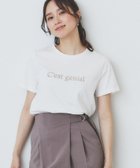 【インデックス/INDEX】のパール調刺繍ロゴTシャツ【汗ジミ防止/吸水速乾/接触冷感/UVケア/洗濯機洗い可】 オフホワイト|ID: prp329100004629207 ipo3291000000033284017