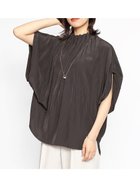 【ヴァン/Vin】のギャザーネックボリュームブラウス 人気、トレンドファッション・服の通販 founy(ファニー) ファッション Fashion レディースファッション Fashion for Women トップス・カットソー Cut & Sew Tops シャツ・ブラウス・オフィスカジュアル Elegant Blouses & Button-Ups エアリー Airy Texture エレガント 上品 Elegant ギャザー Gathered, Ruffled シルク Silk, 100% Silk タイトスカート Pencil Skirt, Tight Skirt ドレープ Drape, Draping Fabric ボトム Bottoms, Lower Wear thumbnail チャコールグレー|ID: prp329100004629209 ipo3291000000033601209