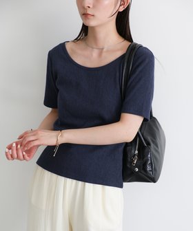 【セレクトモカ/SELECT MOCA】のバレエネックハーフスリーブカットソー 人気、トレンドファッション・服の通販 founy(ファニー) ファッション Fashion レディースファッション Fashion for Women トップス・カットソー Cut & Sew Tops カットソー・ベーシックTシャツ Cut-and-Sewn Tops / Stretch Tees & Basics おすすめ Recommended / Our Picks コンパクト Compact, Small Size デコルテ Décolleté, Neckline フレア Flare, Flared ボトム Bottoms, Lower Wear ワイド Wide, Wide Fit エレガント 上品 Elegant |ID:prp329100004629222