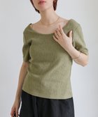 【セレクトモカ/SELECT MOCA】のバレエネックハーフスリーブカットソー 人気、トレンドファッション・服の通販 founy(ファニー) ファッション Fashion レディースファッション Fashion for Women トップス・カットソー Cut & Sew Tops カットソー・ベーシックTシャツ Cut-and-Sewn Tops / Stretch Tees & Basics おすすめ Recommended / Our Picks コンパクト Compact, Small Size デコルテ Décolleté, Neckline フレア Flare, Flared ボトム Bottoms, Lower Wear ワイド Wide, Wide Fit エレガント 上品 Elegant thumbnail グリーン-04|ID: prp329100004629222 ipo3291000000033919607