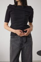 【アズール バイ マウジー/AZUL by moussy】のスクエアネックドロストカットトップス 人気、トレンドファッション・服の通販 founy(ファニー) ファッション Fashion レディースファッション Fashion for Women トップス・カットソー Cut & Sew Tops おすすめ Recommended / Our Picks カーゴパンツ Cargo Pants, Utility Pants デニム Denim, Jeans Material トレンド Trend, Trending Now ビンテージ Vintage, Retro Style フラット Flat, Flat Shoes フロント Front, Front Design レオパード Leopard, Animal Print 今季 This Season, Current Season 夏 Summer thumbnail BLK|ID: prp329100004629225 ipo3291000000033284235