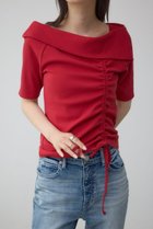 【アズール バイ マウジー/AZUL by moussy】のスクエアネックドロストカットトップス 人気、トレンドファッション・服の通販 founy(ファニー) ファッション Fashion レディースファッション Fashion for Women トップス・カットソー Cut & Sew Tops おすすめ Recommended / Our Picks カーゴパンツ Cargo Pants, Utility Pants デニム Denim, Jeans Material トレンド Trend, Trending Now ビンテージ Vintage, Retro Style フラット Flat, Flat Shoes フロント Front, Front Design レオパード Leopard, Animal Print 今季 This Season, Current Season 夏 Summer thumbnail RED|ID: prp329100004629225 ipo3291000000033284236