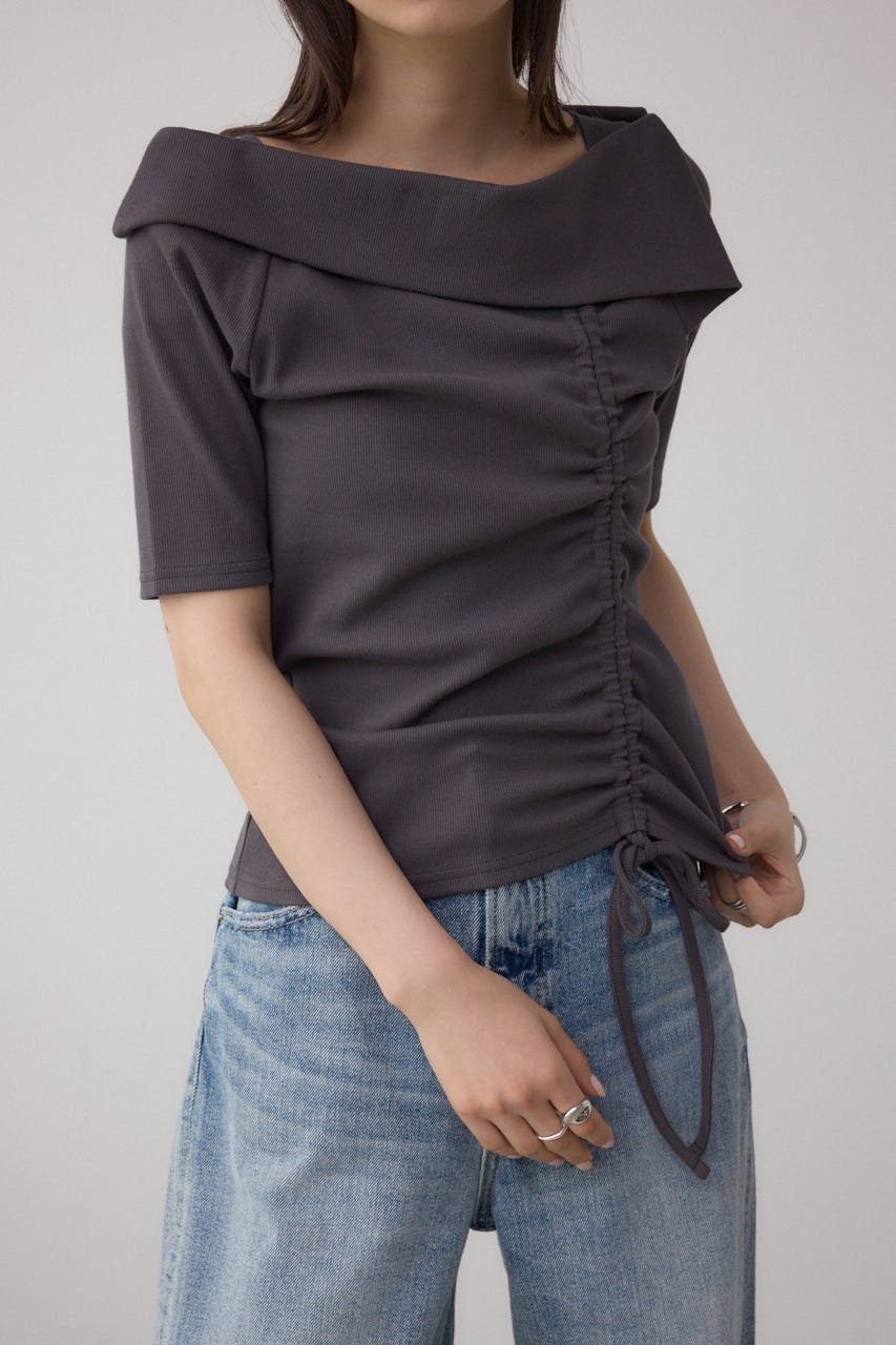 【アズール バイ マウジー/AZUL by moussy】のスクエアネックドロストカットトップス インテリア・キッズ・メンズ・レディースファッション・服の通販 founy(ファニー) 　ファッション　Fashion　レディースファッション　Fashion for Women　トップス・カットソー　Cut & Sew Tops　おすすめ　Recommended / Our Picks　カーゴパンツ　Cargo Pants, Utility Pants　デニム　Denim, Jeans Material　トレンド　Trend, Trending Now　ビンテージ　Vintage, Retro Style　フラット　Flat, Flat Shoes　フロント　Front, Front Design　レオパード　Leopard, Animal Print　今季　This Season, Current Season　夏　Summer　C.GRY|ID: prp329100004629225 ipo3291000000033284237