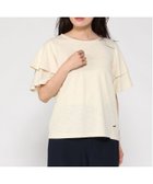 【クロコダイル/CROCODILE】のスラブ天竺 フリルスリーブ Tシャツ 人気、トレンドファッション・服の通販 founy(ファニー) ファッション Fashion レディースファッション Fashion for Women トップス・カットソー Cut & Sew Tops シャツ・ブラウス・オフィスカジュアル Elegant Blouses & Button-Ups ロングTシャツ・Tシャツ Longline T-Shirts & Tees スリーブ Sleeve, Long Sleeve / Short Sleeve フリル Frill, Ruffle 夏 Summer thumbnail アイボリー|ID: prp329100004629238 ipo3291000000033284369