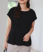 【ビームス ハート/BEAMS HEART】の【秋まで使える】【洗濯機洗い可】タック ペプラム プルオーバー 25SS フレンチスリーブ お仕事 きれいめ オンオフ兼用 カットソー BLACK|ID: prp329100004629242 ipo3291000000033427915
