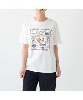 【アフタヌーンティー リビング/Afternoon Tea LIVING】のプリントTシャツ/ナガキパーマ 人気、トレンドファッション・服の通販 founy(ファニー) ファッション Fashion レディースファッション Fashion for Women トップス・カットソー Cut & Sew Tops シャツ・ブラウス・オフィスカジュアル Elegant Blouses & Button-Ups ロングTシャツ・Tシャツ Longline T-Shirts & Tees おすすめ Recommended / Our Picks イラスト Illustration インナー Innerwear キャラクター Character, Licensed Characters チェック Check, Plaid, Tartan フロント Front, Front Design プリント Print, Printed Pattern ベーシック Basic, Essential ロング Long, Long-Length |ID:prp329100004629248