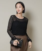 【ナノ ユニバース/nano universe】のシアーレースロングスリーブトップス(セットアップ可) 人気、トレンドファッション・服の通販 founy(ファニー) ファッション Fashion レディースファッション Fashion for Women トップス・カットソー Cut & Sew Tops セットアップ Matching Sets レディーストップス・ブラウス Tops & Blouses / Assorted Women's Tops インナー Innerwear ウォッシャブル Machine Washable カットソー Cut and Sewn Top キャミソール Camisole, Spaghetti Strap Top ジャケット Jacket, Outerwear ストレッチ Stretch, Stretchy Fabric セットアップ Set-Up, Coordinated Outfit タンク Tank Top, Sleeveless Top フェミニン Feminine, Girly ベーシック Basic, Essential 半袖 Short Sleeve, Half Sleeve レース Lace, Lace Fabric エレガント 上品 Elegant 2025年 2025 2025-2026秋冬・A/W Autumn/Winter 2025–26 AW25–26 |ID:prp329100004629249