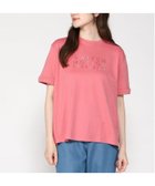 【クロコダイル/CROCODILE】のロゴプリント スムース カットソー 人気、トレンドファッション・服の通販 founy(ファニー) ファッション Fashion レディースファッション Fashion for Women トップス・カットソー Cut & Sew Tops カットソー・ベーシックTシャツ Cut-and-Sewn Tops / Stretch Tees & Basics カットソー Cut and Sewn Top シンプル Simple, Minimal プリント Print, Printed Pattern thumbnail ピンク|ID: prp329100004629276 ipo3291000000033284697