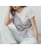【インデックス/INDEX】のパール調アシメドッキングTシャツ【洗える/接触冷感】 グレージュ|ID: prp329100004629284 ipo3291000000033284749