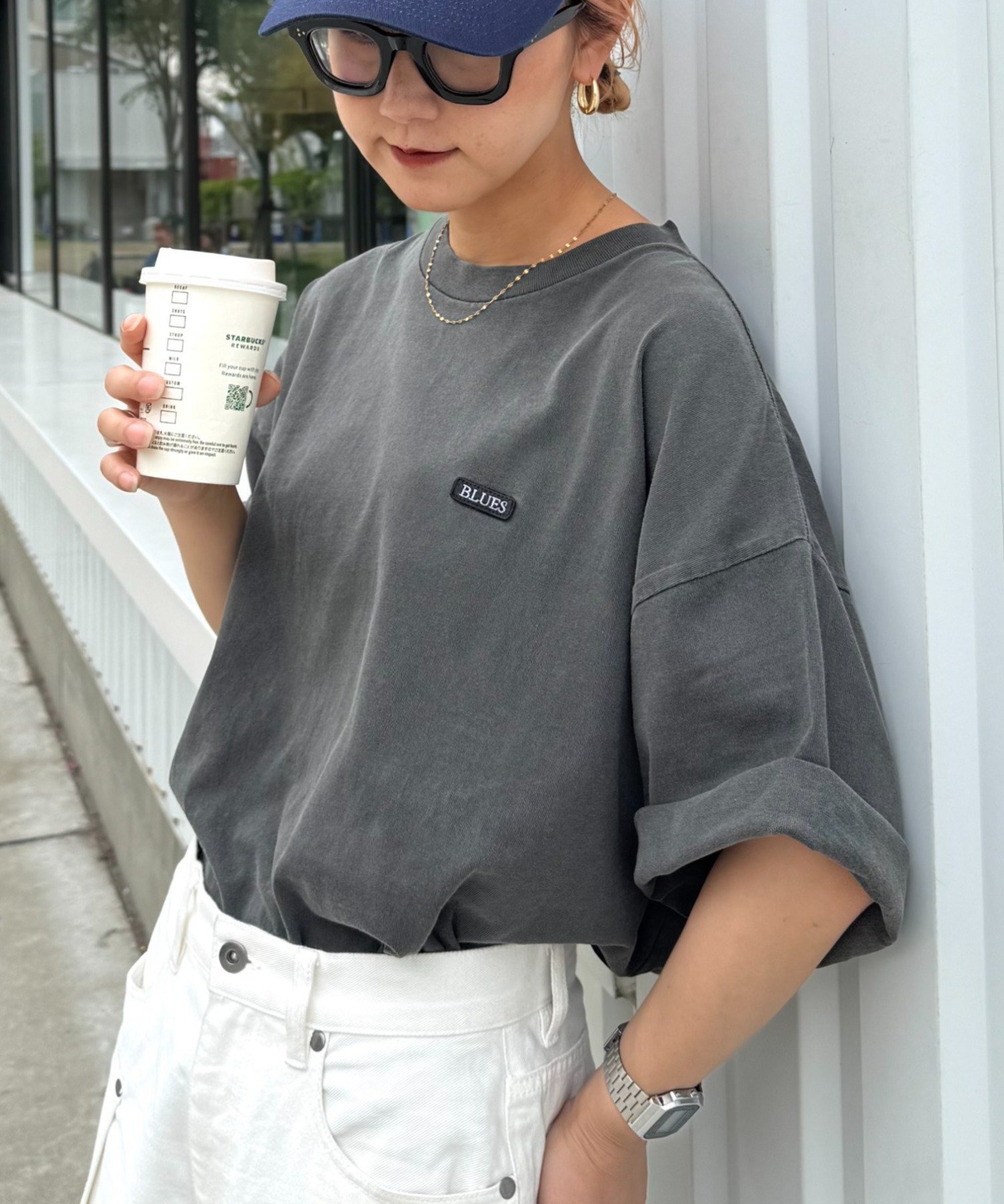 【チャオパニックティピー/CIAOPANIC TYPY】の【ユニセックス】オーバーダイボックスロゴステッチTee 人気、トレンドファッション・服の通販 founy(ファニー) 　ファッション　Fashion　レディースファッション　Fashion for Women　インナー　Innerwear　シンプル　Simple, Minimal　スラックス　Slacks, Dress Pants　デニム　Denim, Jeans Material　トレンド　Trend, Trending Now　定番　Standard, Basic Item　ワンポイント　One Point, Statement Accent　おすすめ　Recommended / Our Picks　 other-1|ID: prp329100004629302 ipo3291000000033672340