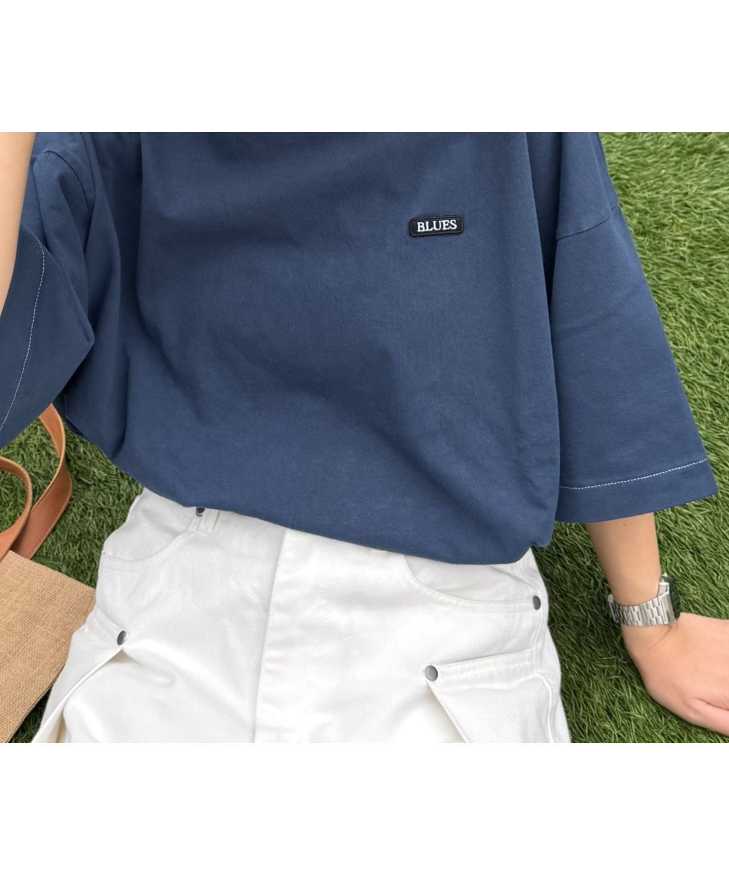 【チャオパニックティピー/CIAOPANIC TYPY】の【ユニセックス】オーバーダイボックスロゴステッチTee インテリア・キッズ・メンズ・レディースファッション・服の通販 founy(ファニー) 　ファッション　Fashion　レディースファッション　Fashion for Women　インナー　Innerwear　シンプル　Simple, Minimal　スラックス　Slacks, Dress Pants　デニム　Denim, Jeans Material　トレンド　Trend, Trending Now　定番　Standard, Basic Item　ワンポイント　One Point, Statement Accent　おすすめ　Recommended / Our Picks　ネイビー|ID: prp329100004629302 ipo3291000000033672347