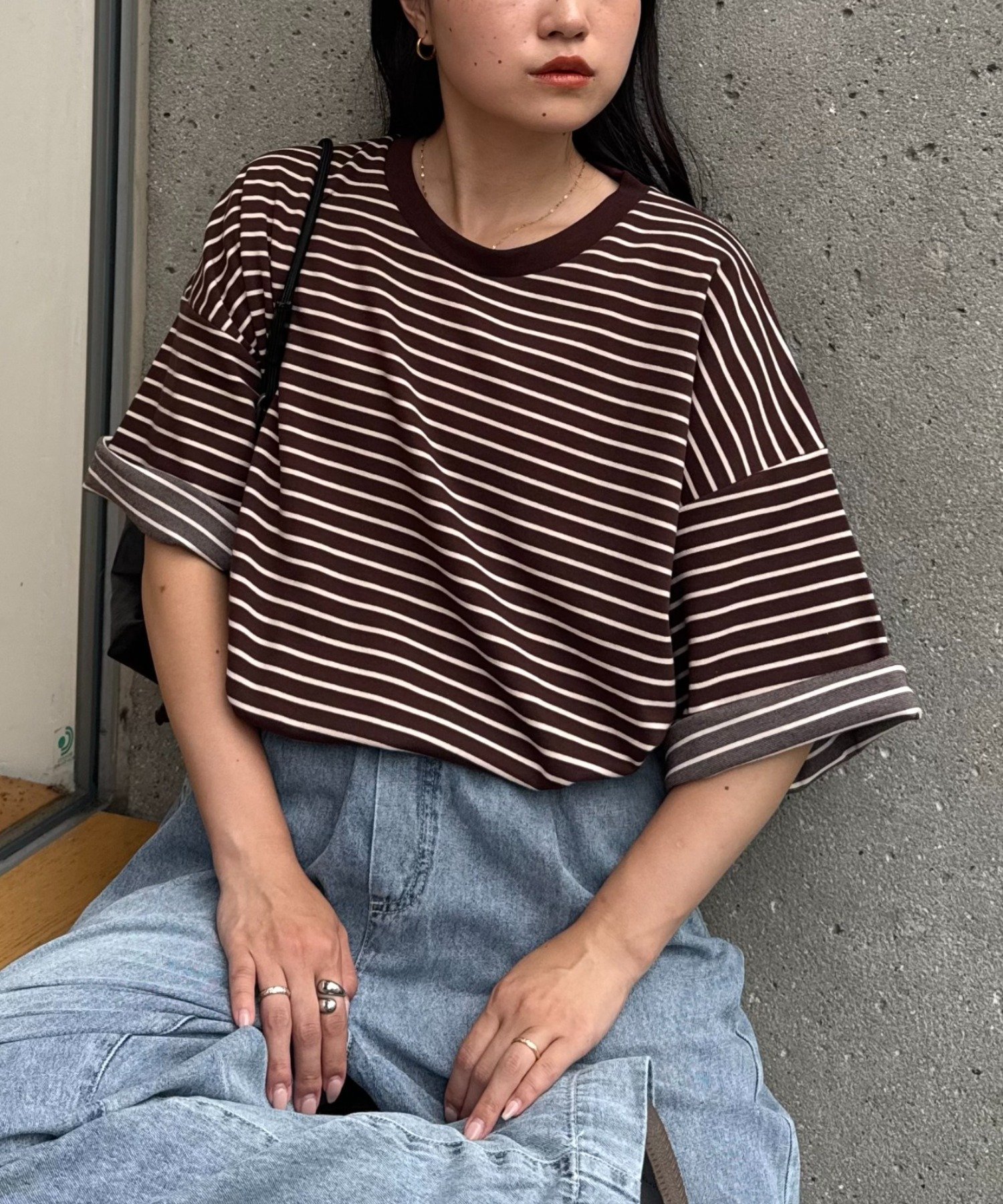 【チャオパニックティピー/CIAOPANIC TYPY】の【ユニセックス】ポンチハイカウントサイドスリットビッグシルエットTee インテリア・キッズ・メンズ・レディースファッション・服の通販 founy(ファニー) 　ファッション　Fashion　レディースファッション　Fashion for Women　ショート　Short, Short Length　シンプル　Simple, Minimal　スラックス　Slacks, Dress Pants　スリット　Slit, Slit Detail　タンク　Tank Top, Sleeveless Top　デニム　Denim, Jeans Material　トレンド　Trend, Trending Now　なめらか　Smooth, Silky Texture　バランス　Balance, Style Balance　再入荷　Restock / Back in Stock　おすすめ　Recommended / Our Picks　夏　Summer　ブラウン|ID: prp329100004629322 ipo3291000000034509849