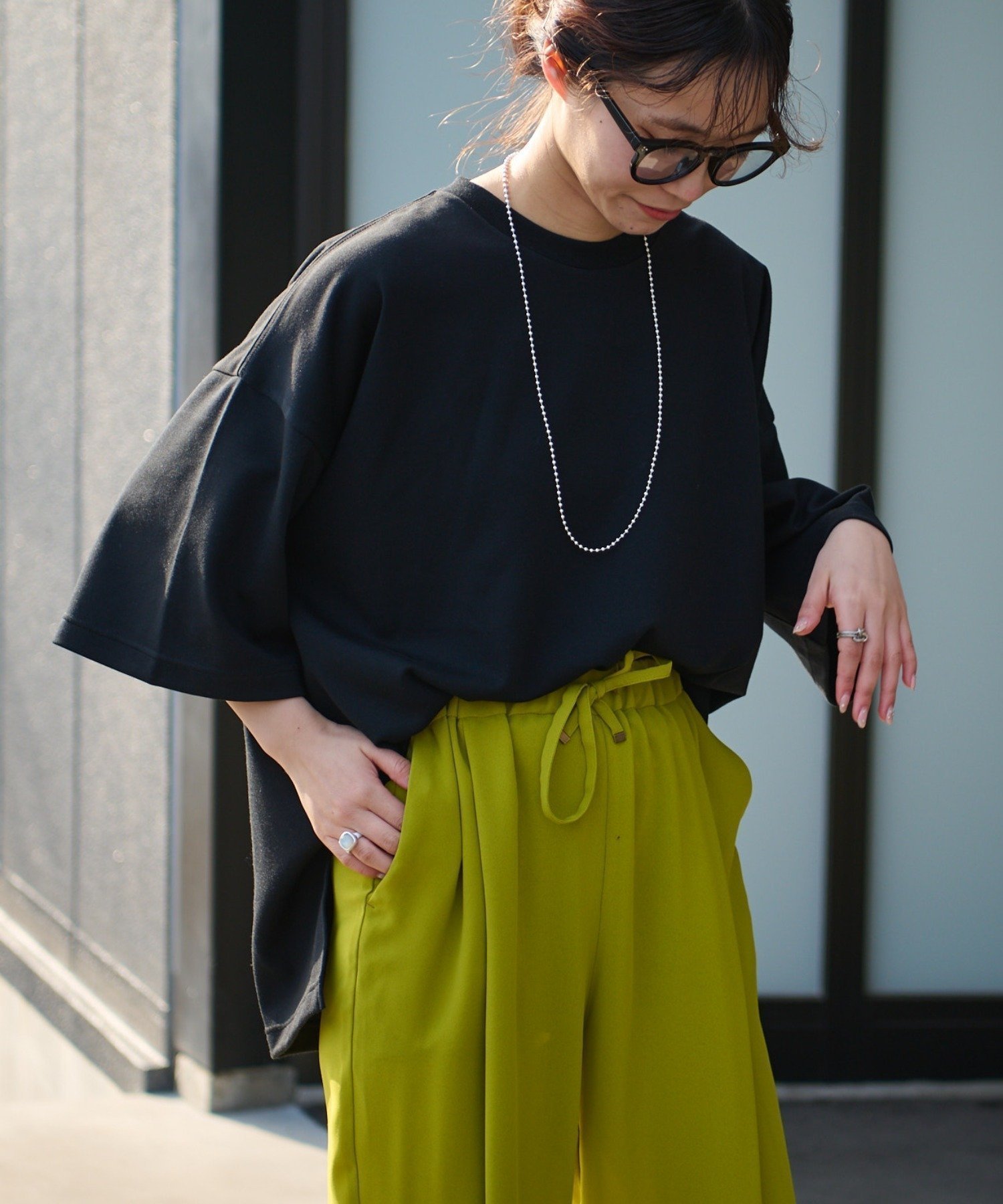 【チャオパニックティピー/CIAOPANIC TYPY】の【ユニセックス】ポンチハイカウントサイドスリットビッグシルエットTee インテリア・キッズ・メンズ・レディースファッション・服の通販 founy(ファニー) 　ファッション　Fashion　レディースファッション　Fashion for Women　ショート　Short, Short Length　シンプル　Simple, Minimal　スラックス　Slacks, Dress Pants　スリット　Slit, Slit Detail　タンク　Tank Top, Sleeveless Top　デニム　Denim, Jeans Material　トレンド　Trend, Trending Now　なめらか　Smooth, Silky Texture　バランス　Balance, Style Balance　再入荷　Restock / Back in Stock　おすすめ　Recommended / Our Picks　夏　Summer　ブラック|ID: prp329100004629322 ipo3291000000034509858