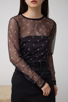 【アズール バイ マウジー/AZUL by moussy】のロゴシアートップス 人気、トレンドファッション・服の通販 founy(ファニー) ファッション Fashion レディースファッション Fashion for Women トップス・カットソー Cut & Sew Tops 2024年 2024 2024-2025秋冬・A/W Autumn/Winter 2024–25 AW24–25 おすすめ Recommended / Our Picks インナー Innerwear シアー Sheer, See-Through トレンド Trend, Trending Now パイピング Piping, Trim Design プリント Print, Printed Pattern A/W・秋冬 Autumn/Winter |ID:prp329100004629324