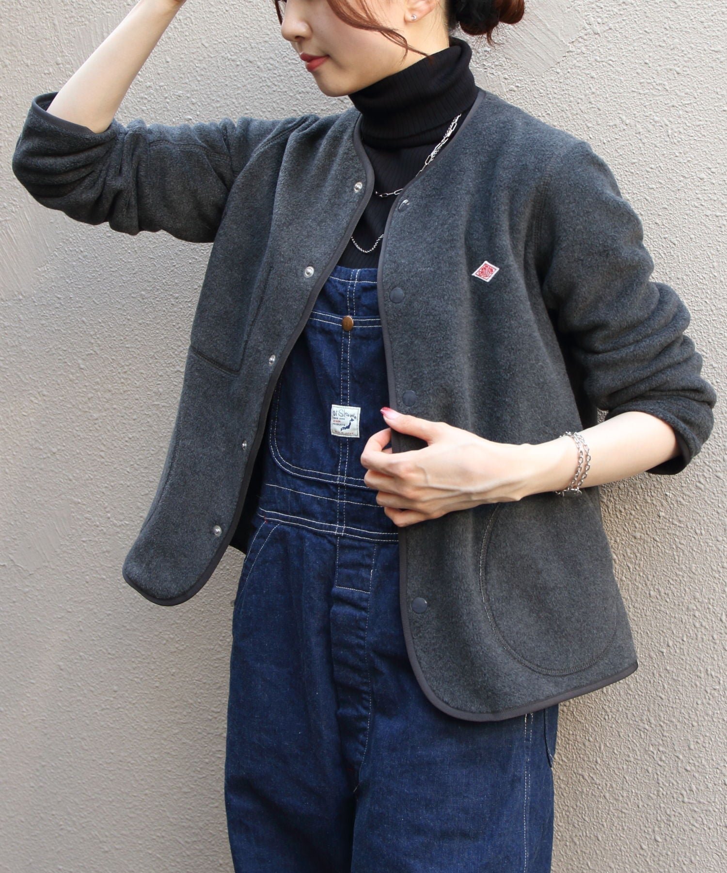 【ステップス/STEPS】のフリースカラーレスジャケット インテリア・キッズ・メンズ・レディースファッション・服の通販 founy(ファニー) 　ファッション　Fashion　レディースファッション　Fashion for Women　アウター　Coat / Outerwear Collection　レディースジャケット・軽アウター　Jackets　お家時間・ステイホーム　Stay Home / At Home　アウトドア　Outdoor Clothing　カーディガン　Cardigan, Knitwear　パイピング　Piping, Trim Design　冬　Winter / This Winter　定番　Standard, Basic Item　A/W・秋冬　Autumn/Winter　CHGRY|ID: prp329100004629451 ipo3291000000033639087
