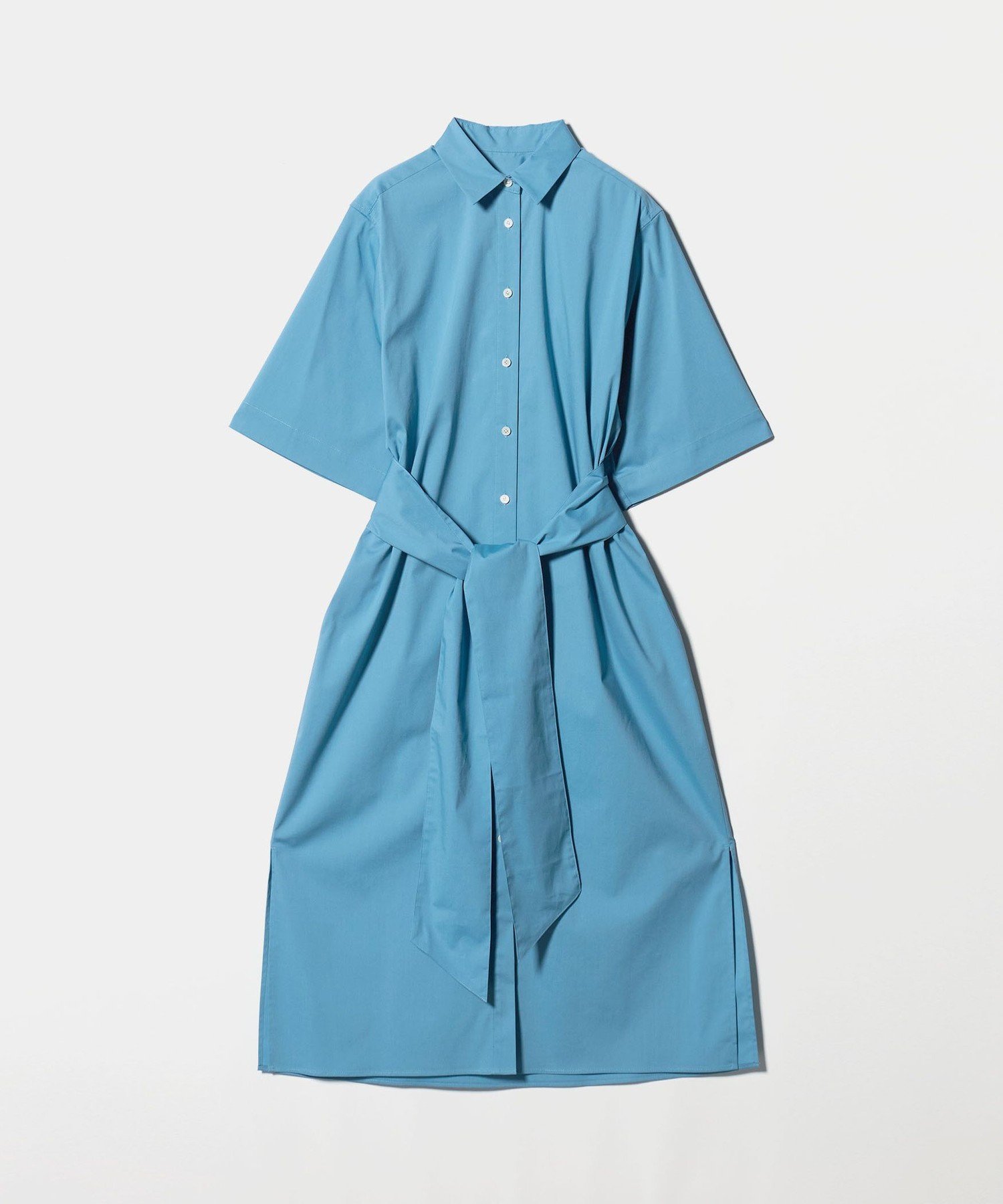 【ユナイテッドアローズ/UNITED ARROWS】のノットリボン シャツ ワンピース ウォッシャブル インテリア・キッズ・メンズ・レディースファッション・服の通販 founy(ファニー) 　ファッション　Fashion　レディースファッション　Fashion for Women　ワンピース　Dresses　シャツワンピース / 1枚で着映えコーデ　Shirt Dresses　おすすめ　Recommended / Our Picks　なめらか　Smooth, Silky Texture　ウォッシャブル　Machine Washable　ブロード　Broadcloth, Fine Cotton　ベスト　Vest, Waistcoat　ボックス　Boxy, Box Shape　リボン　Ribbon, Bow　リラックス　Relax, Relaxed Fit　エレガント 上品　Elegant　COBALT|ID: prp329100004629524 ipo3291000000033289985