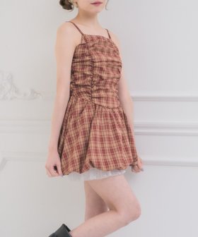 【レトロガール/RETRO GIRL】のシャーリングチェックキャミOP 人気、トレンドファッション・服の通販 founy(ファニー) ファッション Fashion レディースファッション Fashion for Women トップス・カットソー Cut & Sew Tops キャミソール&ノースリーブ Camisoles & Sleeveless Tops おすすめ Recommended / Our Picks シャーリング Shirring, Ruched チェック Check, Plaid, Tartan デニム Denim, Jeans Material トレンド Trend, Trending Now バルーン Balloon, Balloon Silhouette ビスチェ Bustier, Corset Top 秋 Autumn |ID:prp329100004629554