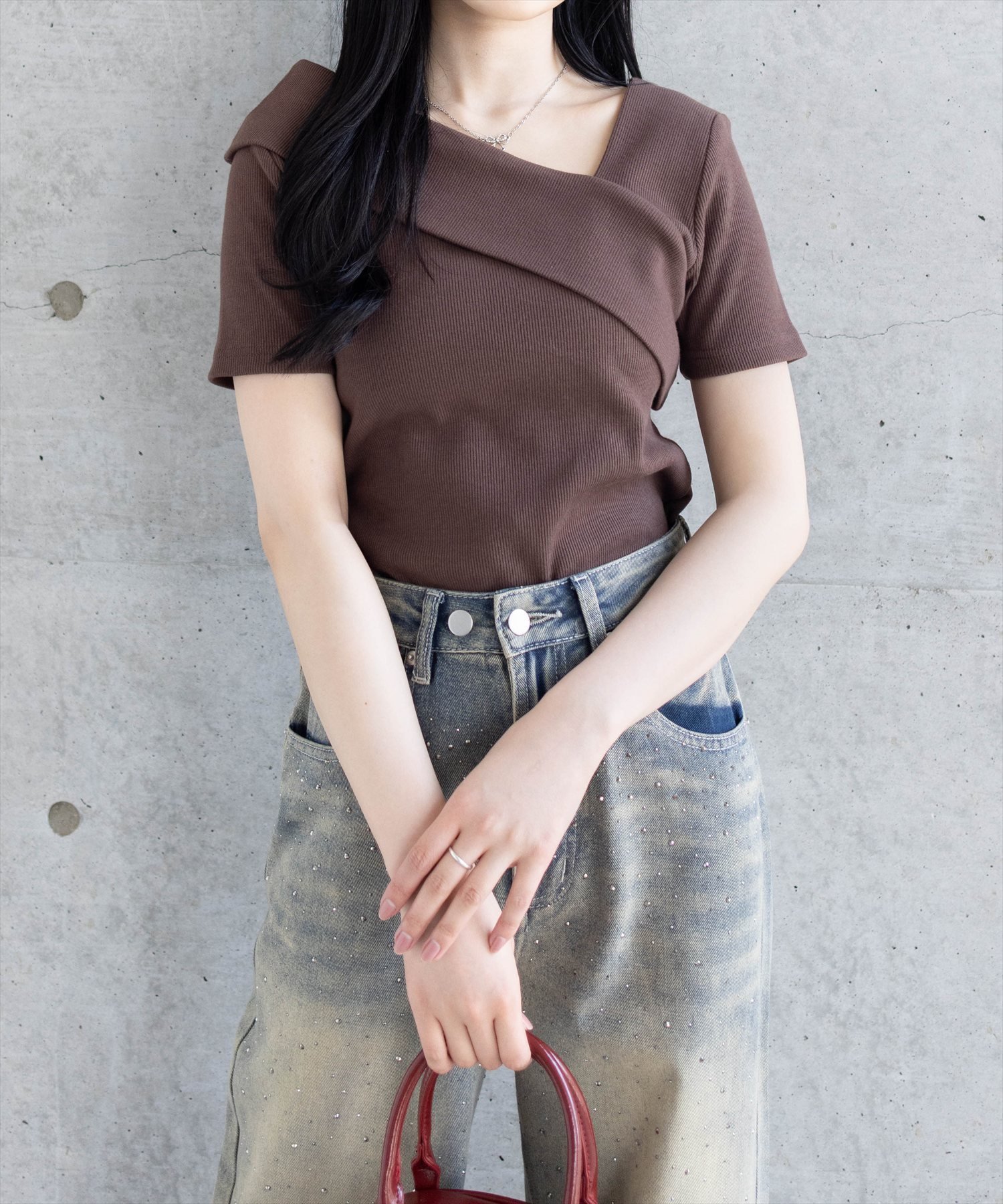 【クリア/clear】のクロスリブ半袖カットソー インテリア・キッズ・メンズ・レディースファッション・服の通販 founy(ファニー) 　ファッション　Fashion　レディースファッション　Fashion for Women　トップス・カットソー　Cut & Sew Tops　カットソー・ベーシックTシャツ　Cut-and-Sewn Tops / Stretch Tees & Basics　インナー　Innerwear　カットソー　Cut and Sewn Top　シンプル　Simple, Minimal　ジャケット　Jacket, Outerwear　エレガント 上品　Elegant　半袖　Short Sleeve, Half Sleeve　BR|ID: prp329100004629567 ipo3291000000033728772