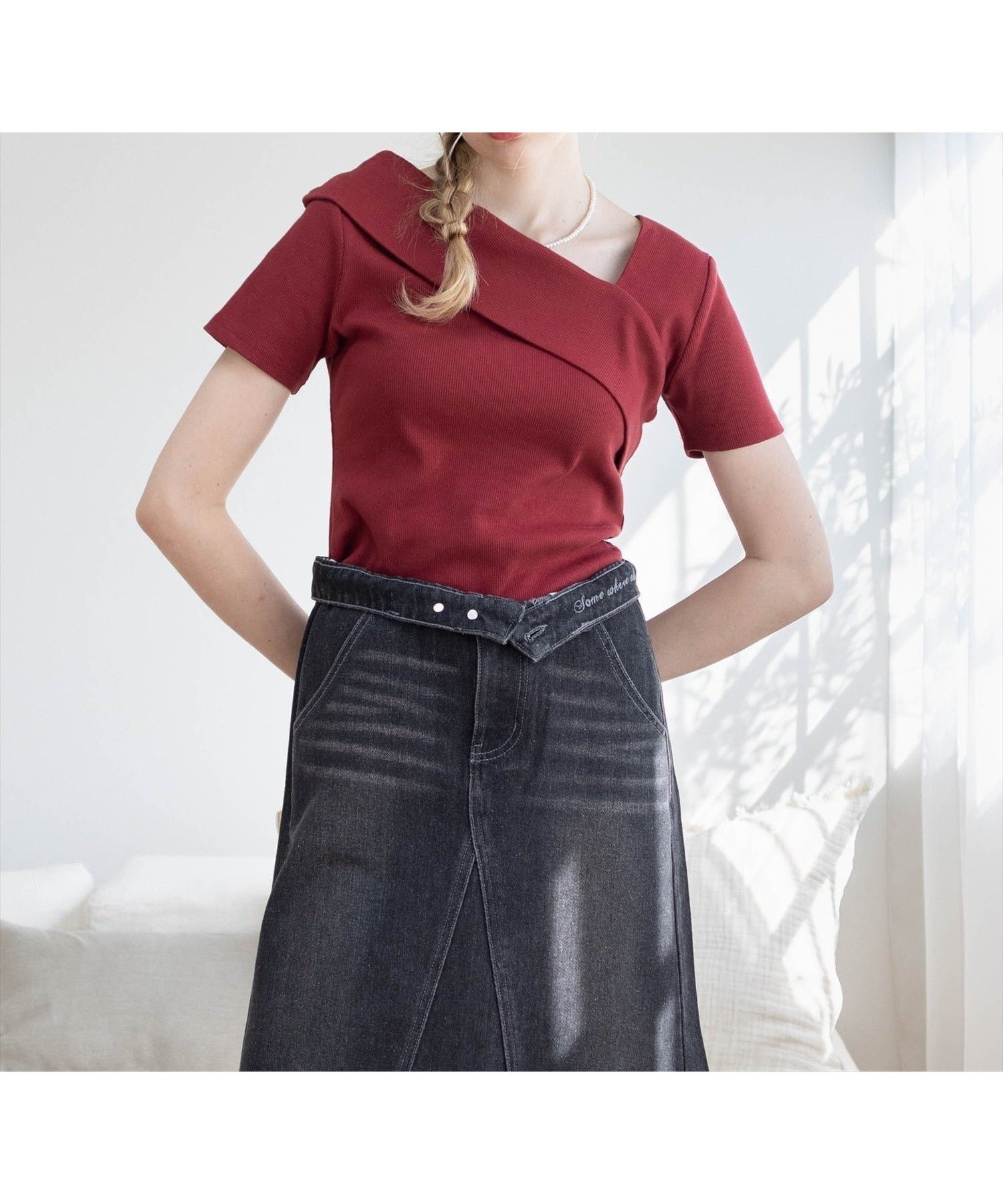 【クリア/clear】のクロスリブ半袖カットソー インテリア・キッズ・メンズ・レディースファッション・服の通販 founy(ファニー) 　ファッション　Fashion　レディースファッション　Fashion for Women　トップス・カットソー　Cut & Sew Tops　カットソー・ベーシックTシャツ　Cut-and-Sewn Tops / Stretch Tees & Basics　インナー　Innerwear　カットソー　Cut and Sewn Top　シンプル　Simple, Minimal　ジャケット　Jacket, Outerwear　エレガント 上品　Elegant　半袖　Short Sleeve, Half Sleeve　BRD|ID: prp329100004629567 ipo3291000000033728776