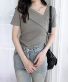 【クリア/clear】のクロスリブ半袖カットソー 人気、トレンドファッション・服の通販 founy(ファニー) ファッション Fashion レディースファッション Fashion for Women トップス・カットソー Cut & Sew Tops カットソー・ベーシックTシャツ Cut-and-Sewn Tops / Stretch Tees & Basics インナー Innerwear カットソー Cut and Sewn Top シンプル Simple, Minimal ジャケット Jacket, Outerwear エレガント 上品 Elegant 半袖 Short Sleeve, Half Sleeve thumbnail KHA|ID: prp329100004629567 ipo3291000000033728777