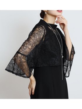 【ヴァン/Vin】のケープライクレースワンピース 人気、トレンドファッション・服の通販 founy(ファニー) ファッション Fashion レディースファッション Fashion for Women ワンピース Dresses シンプル Simple, Minimal ドレス Dress, One-Piece フレア Flare, Flared ボレロ Bolero, Short Cardigan レース Lace, Lace Fabric エレガント 上品 Elegant 定番 Standard, Basic Item |ID:prp329100004629586