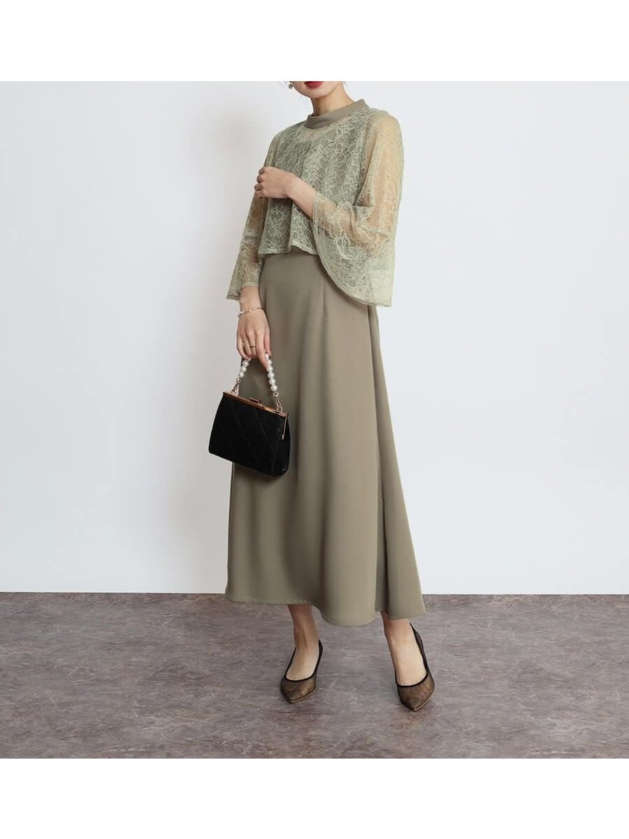 【ヴァン/Vin】のケープライクレースワンピース インテリア・キッズ・メンズ・レディースファッション・服の通販 founy(ファニー) 　ファッション　Fashion　レディースファッション　Fashion for Women　ワンピース　Dresses　シンプル　Simple, Minimal　ドレス　Dress, One-Piece　フレア　Flare, Flared　ボレロ　Bolero, Short Cardigan　レース　Lace, Lace Fabric　エレガント 上品　Elegant　定番　Standard, Basic Item　モカ|ID: prp329100004629586 ipo3291000000033291303