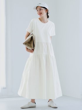 【コカ/COCA】のシルキータッチドッキングギャザーワンピース 人気、トレンドファッション・服の通販 founy(ファニー) ファッション Fashion レディースファッション Fashion for Women ワンピース Dresses カットソー Cut and Sewn Top シンプル Simple, Minimal スニーカー Sneakers, Trainers ドッキング Docking, Mixed Material なめらか Smooth, Silky Texture ポケット Pocket, Pocket Detail おすすめ Recommended / Our Picks 旅行 Travel エレガント 上品 Elegant |ID:prp329100004629593