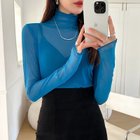 【ココモモ/COCOMOMO】のシアートップス 長袖 シアーインナー ハイネック シアーブラウス インナー 人気、トレンドファッション・服の通販 founy(ファニー) ファッション Fashion レディースファッション Fashion for Women トップス・カットソー Cut & Sew Tops シャツ・ブラウス・オフィスカジュアル Elegant Blouses & Button-Ups イエロー Yellow インナー Innerwear オレンジ Orange 春 Spring 秋 Autumn キャミワンピース Cami Dress, Slip Dress シフォン Chiffon, Lightweight Fabric スウェット / スエット Sweatshirt, Sweatwear トレンド Trend, Trending Now 長袖 Long Sleeve, Full Sleeve ハイネック High Neck, Mock Neck パーカー Hoodie, Parka パープル Purple, Violet フェミニン Feminine, Girly ローズ Rose, Rose Motif 冬 Winter / This Winter おすすめ Recommended / Our Picks 夏 Summer thumbnail ダークブルー|ID: prp329100004629605 ipo3291000000034248859