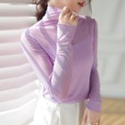 【ココモモ/COCOMOMO】のシアートップス 長袖 シアーインナー ハイネック シアーブラウス インナー 人気、トレンドファッション・服の通販 founy(ファニー) ファッション Fashion レディースファッション Fashion for Women トップス・カットソー Cut & Sew Tops シャツ・ブラウス・オフィスカジュアル Elegant Blouses & Button-Ups イエロー Yellow インナー Innerwear オレンジ Orange 春 Spring 秋 Autumn キャミワンピース Cami Dress, Slip Dress シフォン Chiffon, Lightweight Fabric スウェット / スエット Sweatshirt, Sweatwear トレンド Trend, Trending Now 長袖 Long Sleeve, Full Sleeve ハイネック High Neck, Mock Neck パーカー Hoodie, Parka パープル Purple, Violet フェミニン Feminine, Girly ローズ Rose, Rose Motif 冬 Winter / This Winter おすすめ Recommended / Our Picks 夏 Summer thumbnail パープル|ID: prp329100004629605 ipo3291000000034248872