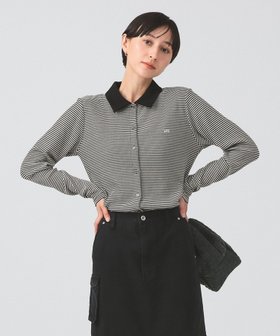 【ビームス ウイメン/BEAMS】の【ワッフル/リー/洗濯可/25AW】Lee / BORDER WAFFLE SHIRTS 人気、トレンドファッション・服の通販 founy(ファニー) ファッション Fashion レディースファッション Fashion for Women トップス・カットソー Cut & Sew Tops シャツ・ブラウス・オフィスカジュアル Elegant Blouses & Button-Ups インナー Innerwear ボーダー Border, Stripe ワッフル Waffle, Waffle Knit エレガント 上品 Elegant |ID:prp329100004629625