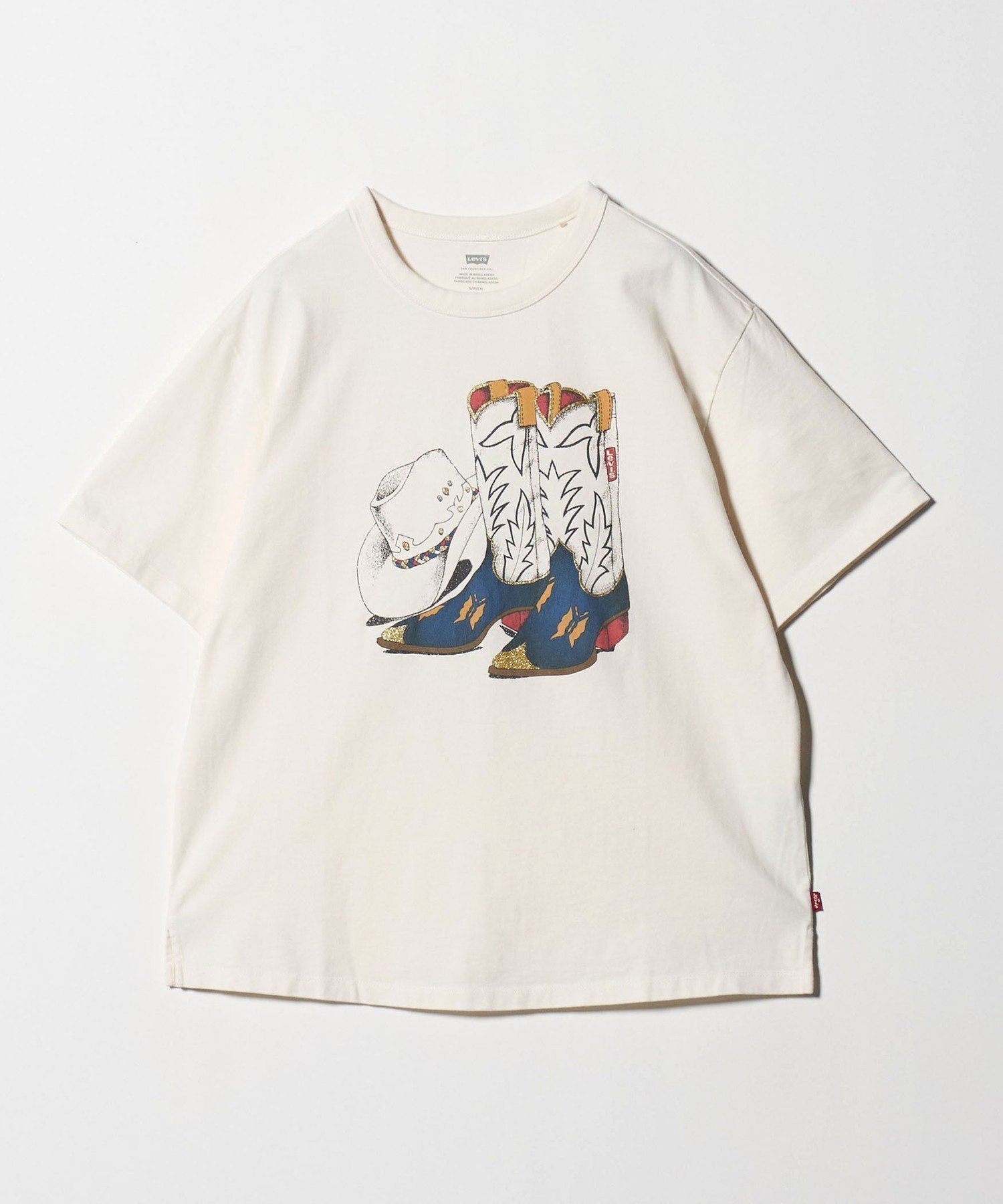 【ビューティ&ユース ユナイテッドアローズ/BEAUTY&YOUTH / UNITED ARROWS】の【国内EXCLUSIVE】 Levi s COWBOY Tシャツ 人気、トレンドファッション・服の通販 founy(ファニー) 　ファッション　Fashion　レディースファッション　Fashion for Women　トップス・カットソー　Cut & Sew Tops　シャツ・ブラウス・オフィスカジュアル　Elegant Blouses & Button-Ups　ロングTシャツ・Tシャツ　Longline T-Shirts & Tees　ウエスタン　Western Style　キャンバス　Canvas, Canvas Fabric　クラシック　Classic, Timeless Style　グラフィック　Graphic, Graphic Design　ジーンズ　Jeans, Denim Pants　デニム　Denim, Jeans Material　プリント　Print, Printed Pattern　リラックス　Relax, Relaxed Fit　人気　Popular, Best Seller　 other-1|ID: prp329100004629634 ipo3291000000033292037
