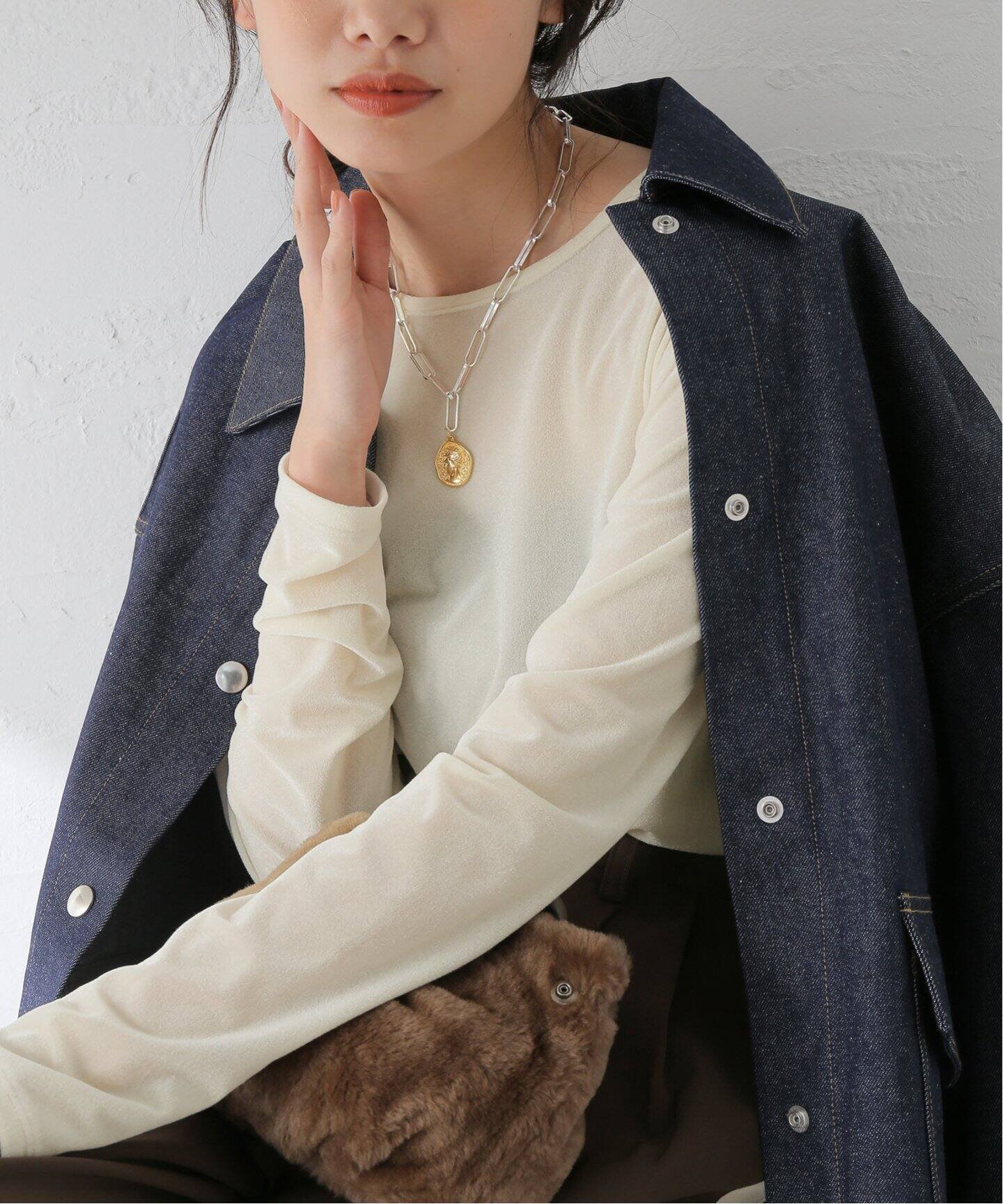 【ジャーナルスタンダード レサージュ/journal standard L'essage】の《追加》ベロアロングスリーブプルオーバー インテリア・キッズ・メンズ・レディースファッション・服の通販 founy(ファニー) 　ファッション　Fashion　レディースファッション　Fashion for Women　トップス・カットソー　Cut & Sew Tops　カジュアルプルオーバー・ニットトップス　Pullovers & Knit Tops / Casual Pullovers　ベロアトップス　Velour Tops / Velvet-Look Items　2025年　2025　2025-2026秋冬・A/W　Autumn/Winter 2025–26 AW25–26　ナチュラル|ID: prp329100004629640 ipo3291000000033292157