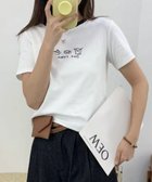 【アイモハ/aimoha】のaimoha -select-/ワンポイントイラストロゴTシャツ 人気、トレンドファッション・服の通販 founy(ファニー) ファッション Fashion レディースファッション Fashion for Women トップス・カットソー Cut & Sew Tops シャツ・ブラウス・オフィスカジュアル Elegant Blouses & Button-Ups ロングTシャツ・Tシャツ Longline T-Shirts & Tees イラスト Illustration シンプル Simple, Minimal デニム Denim, Jeans Material パイピング Piping, Trim Design フロント Front, Front Design thumbnail ホワイト|ID: prp329100004629655 ipo3291000000033292365