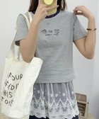 【アイモハ/aimoha】のaimoha -select-/ワンポイントイラストロゴTシャツ 人気、トレンドファッション・服の通販 founy(ファニー) ファッション Fashion レディースファッション Fashion for Women トップス・カットソー Cut & Sew Tops シャツ・ブラウス・オフィスカジュアル Elegant Blouses & Button-Ups ロングTシャツ・Tシャツ Longline T-Shirts & Tees イラスト Illustration シンプル Simple, Minimal デニム Denim, Jeans Material パイピング Piping, Trim Design フロント Front, Front Design thumbnail ネイビー|ID: prp329100004629655 ipo3291000000033292366