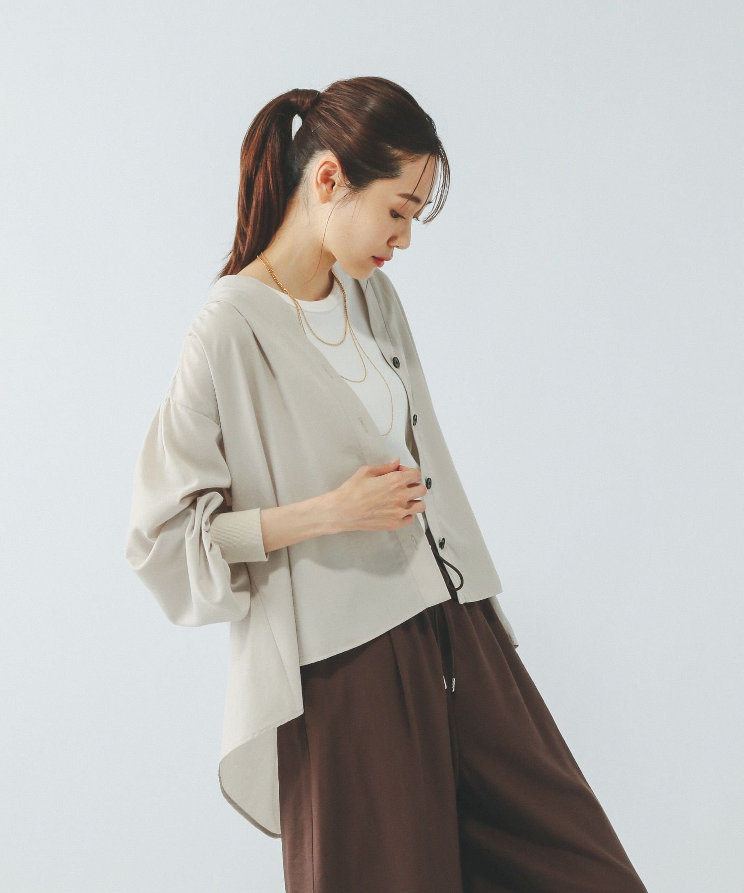 【グローバルワーク/GLOBAL WORK】のUVプロテクトシアーカーデ/575123 インテリア・キッズ・メンズ・レディースファッション・服の通販 founy(ファニー) 　ファッション　Fashion　レディースファッション　Fashion for Women　インナー　Innerwear　タンク　Tank Top, Sleeveless Top　プリント　Print, Printed Pattern　ボトム　Bottoms, Lower Wear　グレージュ50|ID: prp329100004629726 ipo3291000000033421140