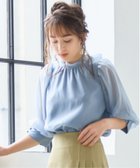 【ドレス/DRESS+】のブラウス リボンカラー 七分袖 シアー素材 裏地付き 人気、トレンドファッション・服の通販 founy(ファニー) ファッション Fashion レディースファッション Fashion for Women トップス・カットソー Cut & Sew Tops シャツ・ブラウス・オフィスカジュアル Elegant Blouses & Button-Ups インナー Innerwear オーガンジー Organza Fabric カフス Cuff Design ガーリー Girly, Feminine Style シアー Sheer, See-Through スリーブ Sleeve, Long Sleeve / Short Sleeve ハイネック High Neck, Mock Neck フェミニン Feminine, Girly ボトム Bottoms, Lower Wear リボン Ribbon, Bow thumbnail グレイッシュブルー|ID: prp329100004629745 ipo3291000000033294170