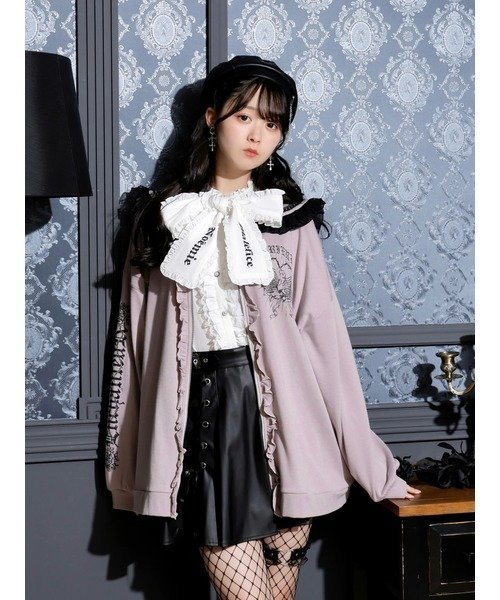【ノエミ/NOEMIE】のゴシックセーラー裏毛ブルゾン インテリア・キッズ・メンズ・レディースファッション・服の通販 founy(ファニー) 　ファッション　Fashion　レディースファッション　Fashion for Women　アウター　Coat / Outerwear Collection　ブルゾンジャケット・スポーティアウター　Blouson Jackets　フリル　Frill, Ruffle　ブルゾン　Blouson, Bomber Jacket　プリント　Print, Printed Pattern　レース　Lace, Lace Fabric　ピンク|ID: prp329100004629757 ipo3291000000033399787
