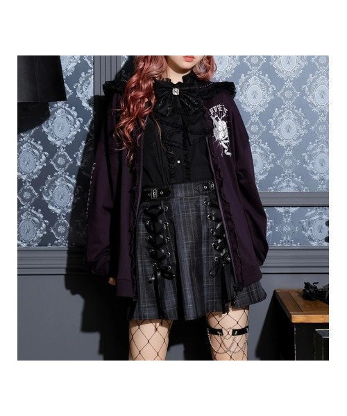 【ノエミ/NOEMIE】のゴシックセーラー裏毛ブルゾン インテリア・キッズ・メンズ・レディースファッション・服の通販 founy(ファニー) 　ファッション　Fashion　レディースファッション　Fashion for Women　アウター　Coat / Outerwear Collection　ブルゾンジャケット・スポーティアウター　Blouson Jackets　フリル　Frill, Ruffle　ブルゾン　Blouson, Bomber Jacket　プリント　Print, Printed Pattern　レース　Lace, Lace Fabric　紫|ID: prp329100004629757 ipo3291000000033399790