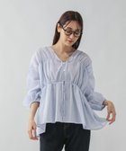 【グローバルワーク/GLOBAL WORK】のリボンカーデブラウス/580790 人気、トレンドファッション・服の通販 founy(ファニー) ファッション Fashion レディースファッション Fashion for Women トップス・カットソー Cut & Sew Tops シャツ・ブラウス・オフィスカジュアル Elegant Blouses & Button-Ups インナー Innerwear シンプル Simple, Minimal ストレート Straight, Straight Cut タンク Tank Top, Sleeveless Top リボン Ribbon, Bow ワイド Wide, Wide Fit thumbnail サックスストライプ83|ID: prp329100004629826 ipo3291000000033295425