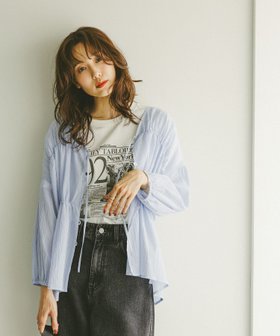 【グローバルワーク/GLOBAL WORK】のリボンカーデブラウス/580790 人気、トレンドファッション・服の通販 founy(ファニー) ファッション Fashion レディースファッション Fashion for Women トップス・カットソー Cut & Sew Tops シャツ・ブラウス・オフィスカジュアル Elegant Blouses & Button-Ups インナー Innerwear シンプル Simple, Minimal ストレート Straight, Straight Cut タンク Tank Top, Sleeveless Top リボン Ribbon, Bow ワイド Wide, Wide Fit |ID:prp329100004629826