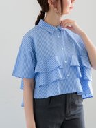 【テチチ/Te chichi】のフリルクロップトハーフスリーブシャツ 人気、トレンドファッション・服の通販 founy(ファニー) ファッション Fashion レディースファッション Fashion for Women トップス・カットソー Cut & Sew Tops シャツ・ブラウス・オフィスカジュアル Elegant Blouses & Button-Ups クロップド Cropped, Short Length コンパクト Compact, Small Size フリル Frill, Ruffle thumbnail サックスブルー|ID: prp329100004629856 ipo3291000000033612000