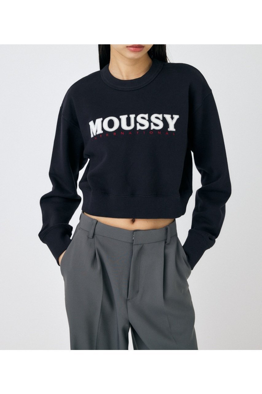 【マウジー/moussy】のMOUSSY TWILL アップリケ プルオーバー インテリア・キッズ・メンズ・レディースファッション・服の通販 founy(ファニー) 　ファッション　Fashion　レディースファッション　Fashion for Women　トップス・カットソー　Cut & Sew Tops　カジュアルプルオーバー・ニットトップス　Pullovers & Knit Tops / Casual Pullovers　おすすめ　Recommended / Our Picks　インナー　Innerwear　クラシック　Classic, Timeless Style　バランス　Balance, Style Balance　人気　Popular, Best Seller　再入荷　Restock / Back in Stock　BLK|ID: prp329100004629926 ipo3291000000033555121