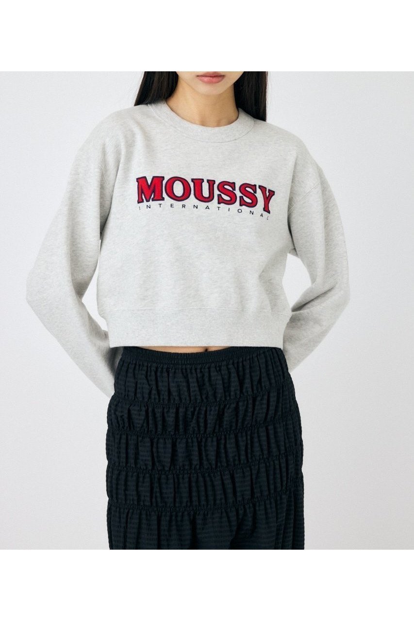 【マウジー/moussy】のMOUSSY TWILL アップリケ プルオーバー インテリア・キッズ・メンズ・レディースファッション・服の通販 founy(ファニー) 　ファッション　Fashion　レディースファッション　Fashion for Women　トップス・カットソー　Cut & Sew Tops　カジュアルプルオーバー・ニットトップス　Pullovers & Knit Tops / Casual Pullovers　おすすめ　Recommended / Our Picks　インナー　Innerwear　クラシック　Classic, Timeless Style　バランス　Balance, Style Balance　人気　Popular, Best Seller　再入荷　Restock / Back in Stock　T.GRY|ID: prp329100004629926 ipo3291000000033555124