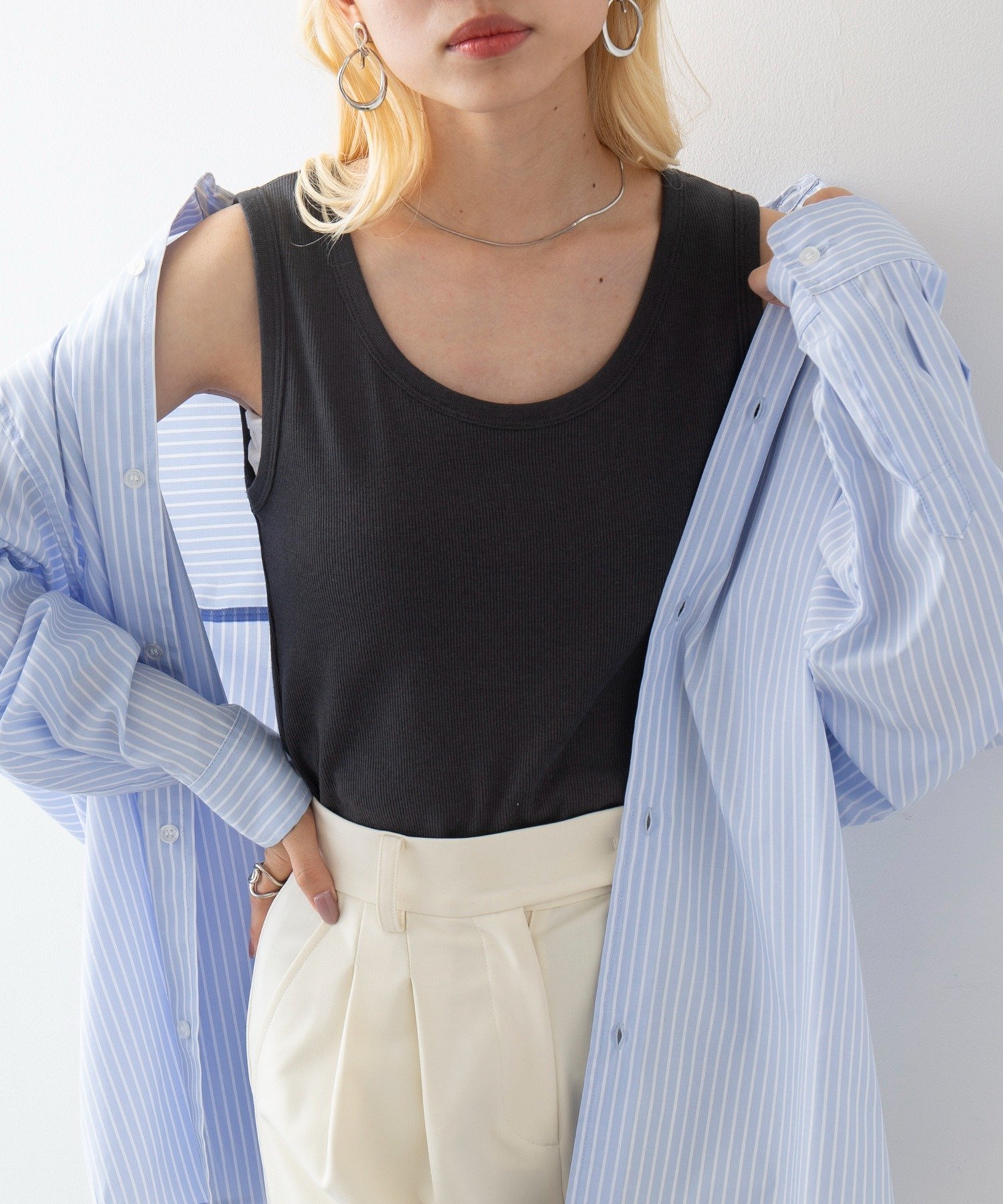 【その他のブランド/Other】のSETUP7/ベーシックリブタンクトップ GLR インテリア・キッズ・メンズ・レディースファッション・服の通販 founy(ファニー) 　ファッション　Fashion　レディースファッション　Fashion for Women　セットアップ　Matching Sets　アンダー　Underwear Essentials　インナー　Innerwear　カーゴパンツ　Cargo Pants, Utility Pants　シンプル　Simple, Minimal　スニーカー　Sneakers, Trainers　スポーツ　Sports, Activewear　セットアップ　Set-Up, Coordinated Outfit　トレンド　Trend, Trending Now　フィット　Fit, Slim Fit　ミックス　Mix, Mixed Style　ワイド　Wide, Wide Fit　ワーク　Workwear, Utility Style　再入荷　Restock / Back in Stock　おすすめ　Recommended / Our Picks　エレガント 上品　Elegant　C.GRY|ID: prp329100004629961 ipo3291000000033297552