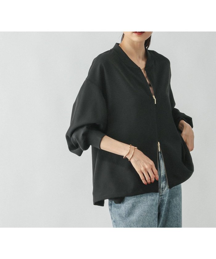 【グローバルワーク/GLOBAL WORK】のWクロスZIPブルゾン/576803 インテリア・キッズ・メンズ・レディースファッション・服の通販 founy(ファニー) https://founy.com/ ファッション Fashion レディースファッション Fashion for Women アウター Coat / Outerwear Collection ブルゾンジャケット・スポーティアウター Blouson Jackets おすすめ Recommended / Our Picks ジップ Zip, Zipper ストレッチ Stretch, Stretchy Fabric デニム Denim, Jeans Material フレア Flare, Flared ブルゾン Blouson, Bomber Jacket エレガント 上品 Elegant |ID: prp329100004630274 ipo3291000000033302268