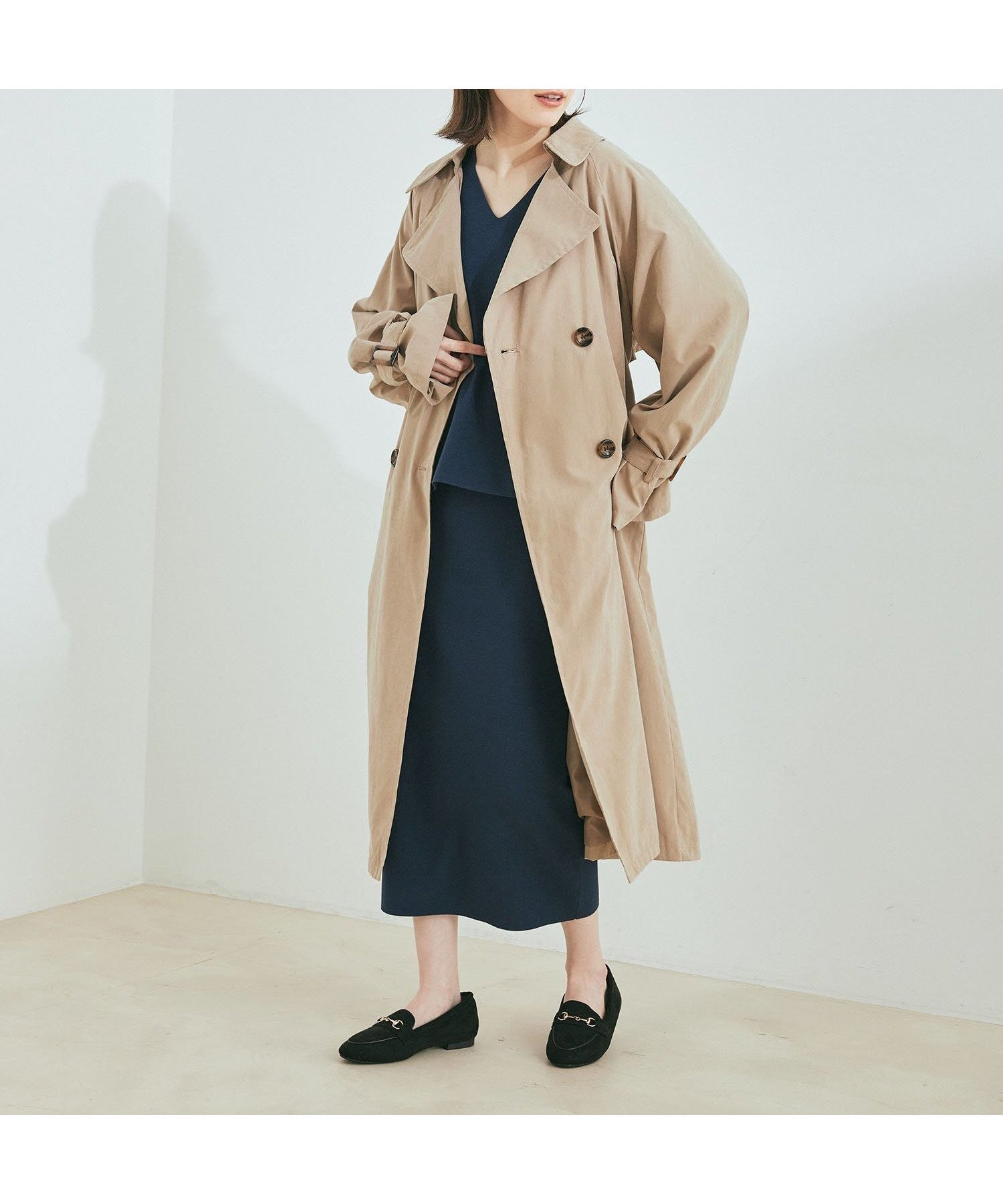 【ジャイロ/JAYRO】のキャンディ袖ビッグトレンチコート インテリア・キッズ・メンズ・レディースファッション・服の通販 founy(ファニー) 　ファッション　Fashion　レディースファッション　Fashion for Women　アウター　Coat / Outerwear Collection　コート・ロングコート・ピーコート　Long Coats, Peacoats & More　トレンチコート / 春秋の定番アウター　Trench Coats　デニム　Denim, Jeans Material　ビッグ　Big, Oversized　ピーチ　Peach, Soft Touch　ポケット　Pocket, Pocket Detail　ロング　Long, Long-Length　定番　Standard, Basic Item　春　Spring　秋　Autumn　ベージュ(27)|ID: prp329100004630286 ipo3291000000033899730