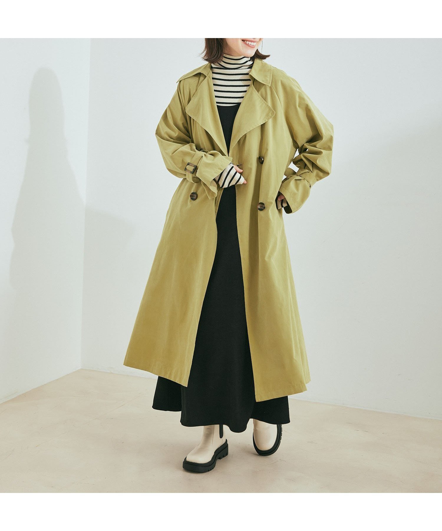 【ジャイロ/JAYRO】のキャンディ袖ビッグトレンチコート インテリア・キッズ・メンズ・レディースファッション・服の通販 founy(ファニー) 　ファッション　Fashion　レディースファッション　Fashion for Women　アウター　Coat / Outerwear Collection　コート・ロングコート・ピーコート　Long Coats, Peacoats & More　トレンチコート / 春秋の定番アウター　Trench Coats　デニム　Denim, Jeans Material　ビッグ　Big, Oversized　ピーチ　Peach, Soft Touch　ポケット　Pocket, Pocket Detail　ロング　Long, Long-Length　定番　Standard, Basic Item　春　Spring　秋　Autumn　カラシ(86)|ID: prp329100004630286 ipo3291000000033899734